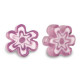 Millefiori beads flower 5-6x3mm - Heather purple